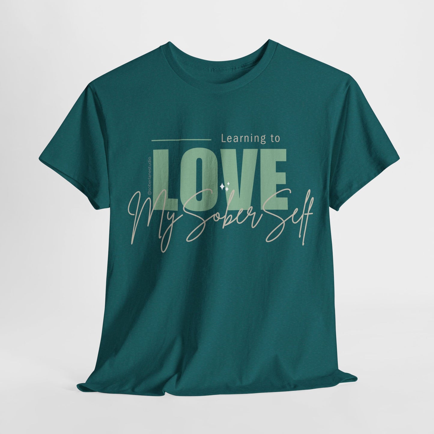 Learning to love my sober self. Range of colours. Unisex heavy cotton tee