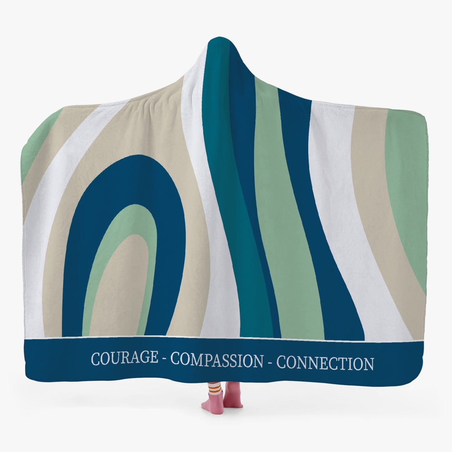 Sober Swirl CozyHug plush hooded blanket